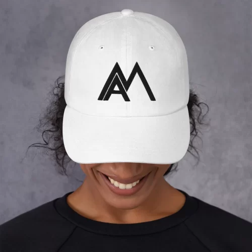 White AM Hat