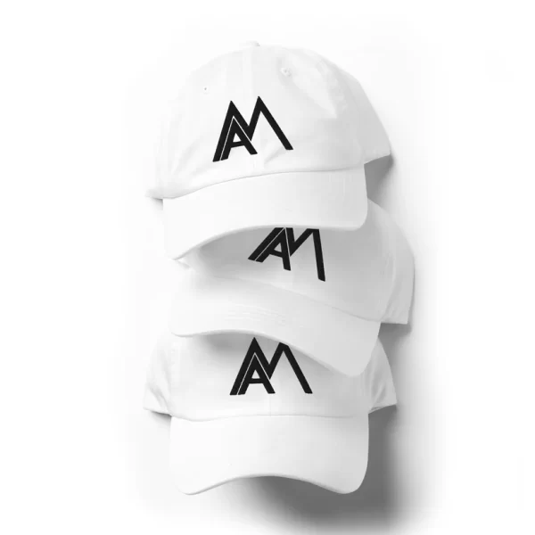 White AM Hat