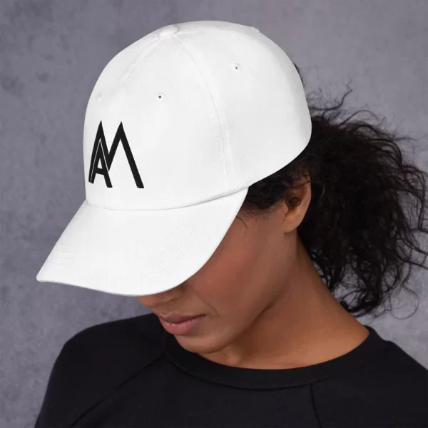 White AM Hat