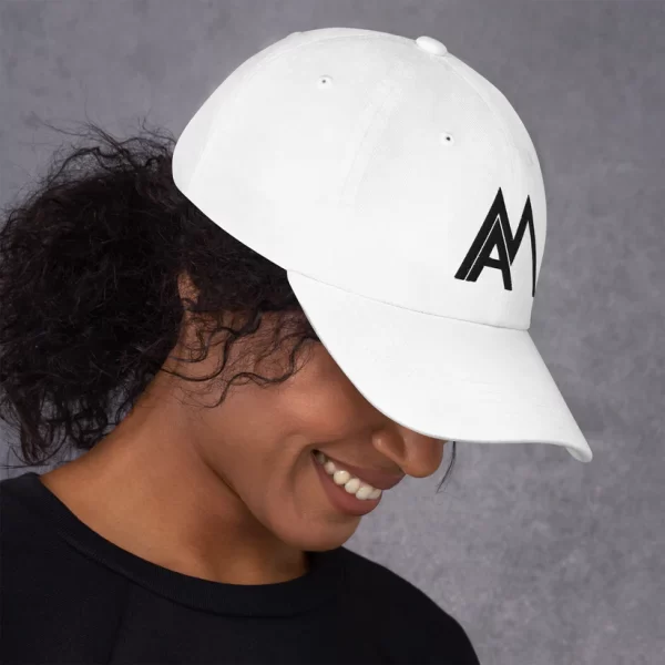 White AM Hat